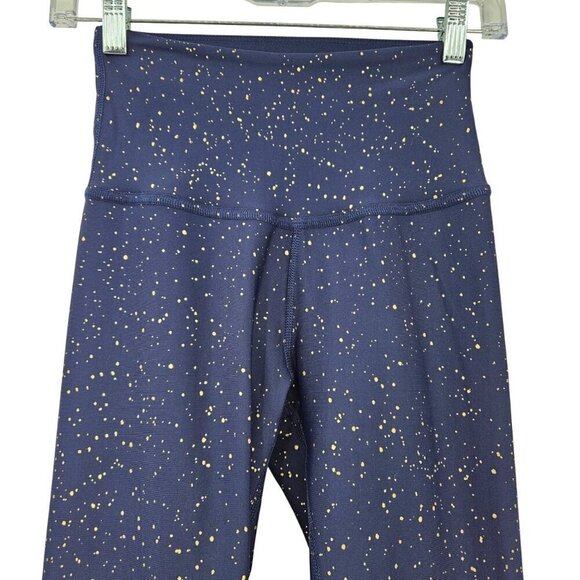 Beyond Yoga High Waisted Alloy Ombre Midi Legging Navy & Gold Women's Size S - Picture 4 of 14